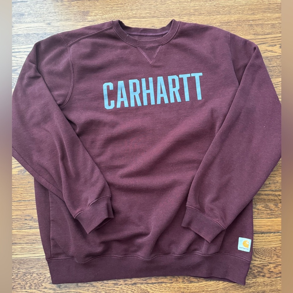 Carhartt Men's Burgundy Crewneck Sweater